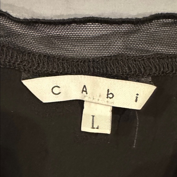 CAbi Black Mesh Detail Tank Top - Picture 2 of 5